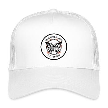 heavy Metal Falter Schädel-Design Butterfly - Kinder Trucker-Cap - Weiß - Vorne