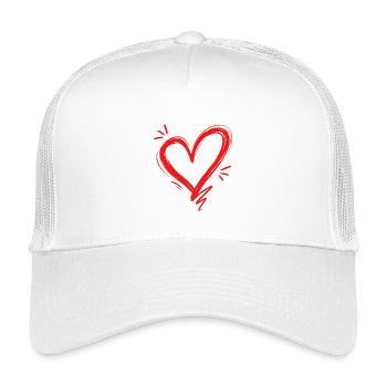 Heart - Kids’ Trucker Cap - white - Front