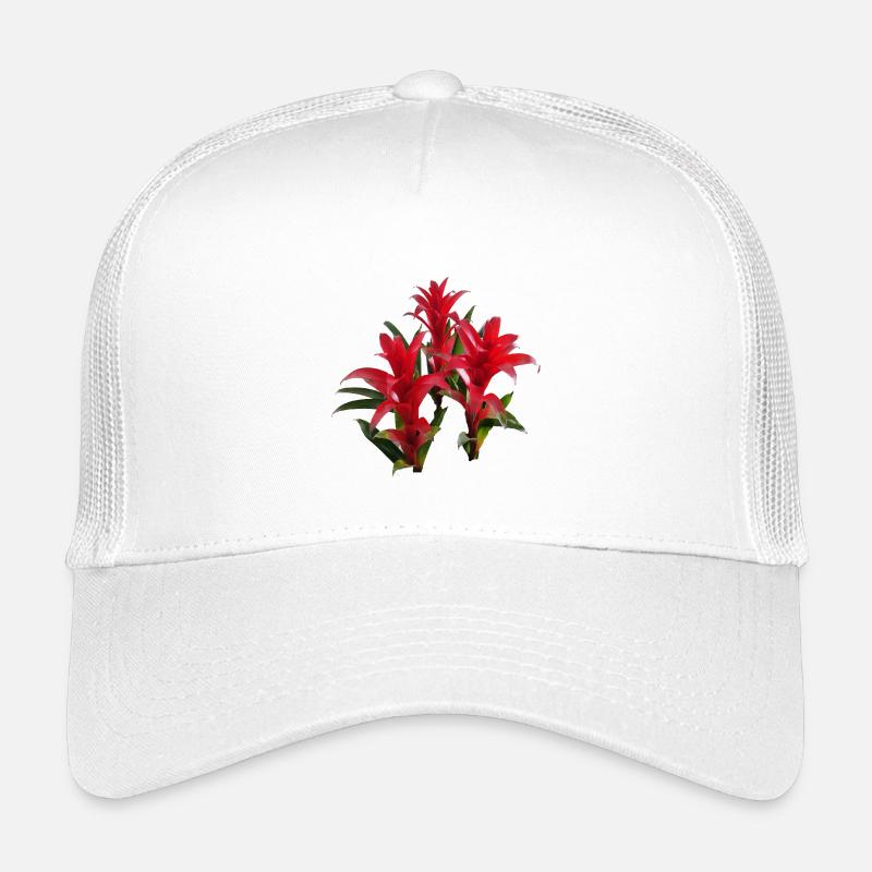 Vibrant_Red_Bromeliads - Kinder Trucker-Cap - Weiß