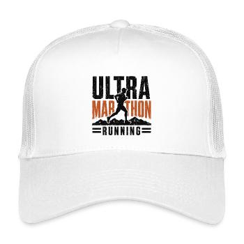 Ultra-Marathon-Lauf mit Stress - Kinder Trucker-Cap - Weiß - Vorne