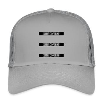 Summer Camp Champ Lustig Kinder Outdoor Abenteuer - Kinder Trucker-Cap - Hellgrau - Vorne