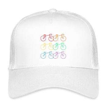 Roue de vélo à dessin linéaire - Casquette trucker enfant - blanc - Devant