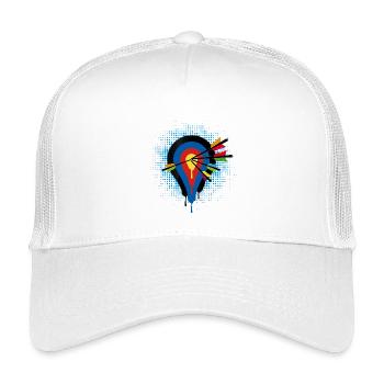 Target and 5 arrows - Kids’ Trucker Cap - white - Front