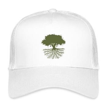 les racines des arbres verts - Casquette trucker enfant - blanc - Devant