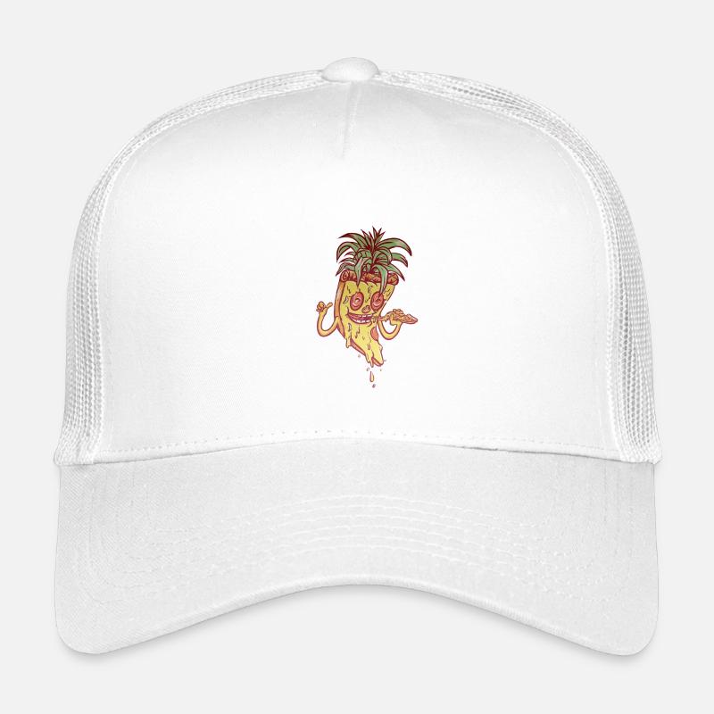 Funky Maskottchen-Ananaspizza - Kinder Trucker-Cap - Weiß