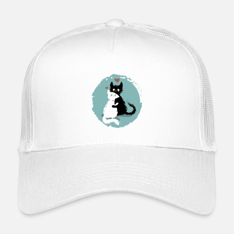 Love Cats - Kinder Trucker-Cap - Weiß