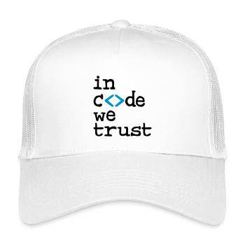 in code we trust ! - Casquette trucker enfant - blanc - Devant