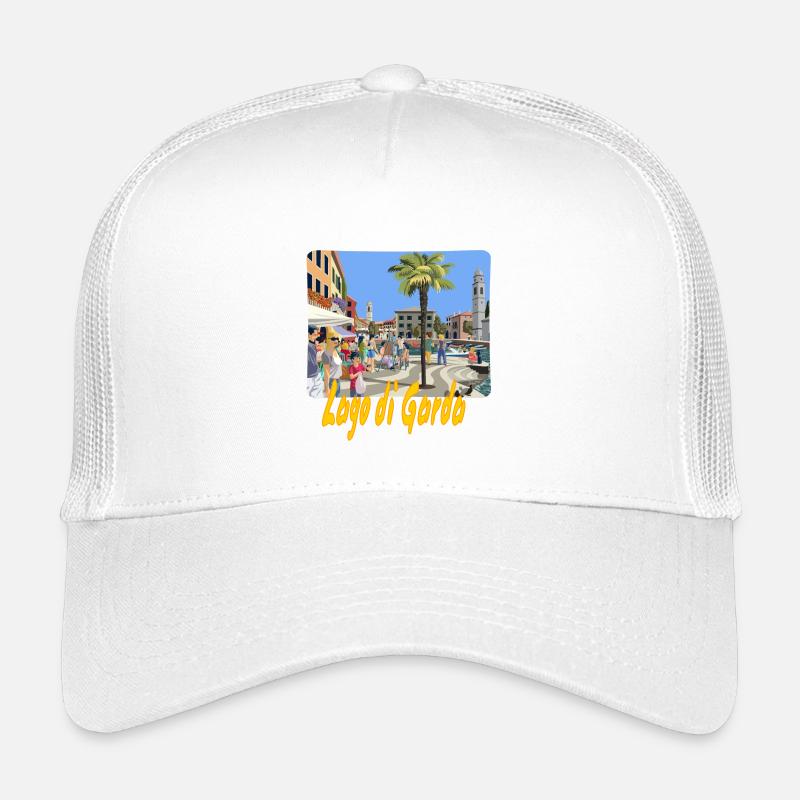 Lago di Garda - Kinder Trucker-Cap - Weiß