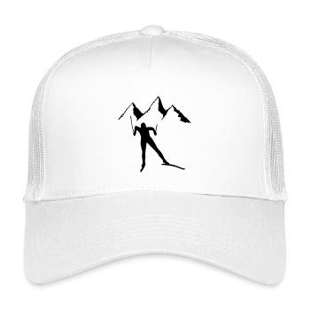 ski langlauf wintersport - Kinder Trucker-Cap - Weiß - Vorne