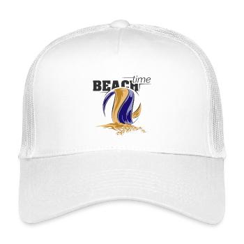Icône du logo de la Coupe des vacances d’été de beachvolley - Casquette trucker enfant - blanc - Devant