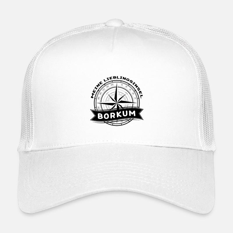 Borkum - Meine Lieblingsinsel - Kinder Trucker-Cap - Weiß