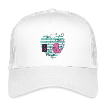 Ich Singe kostenlos - Kinder Trucker-Cap - Weiß - Vorne