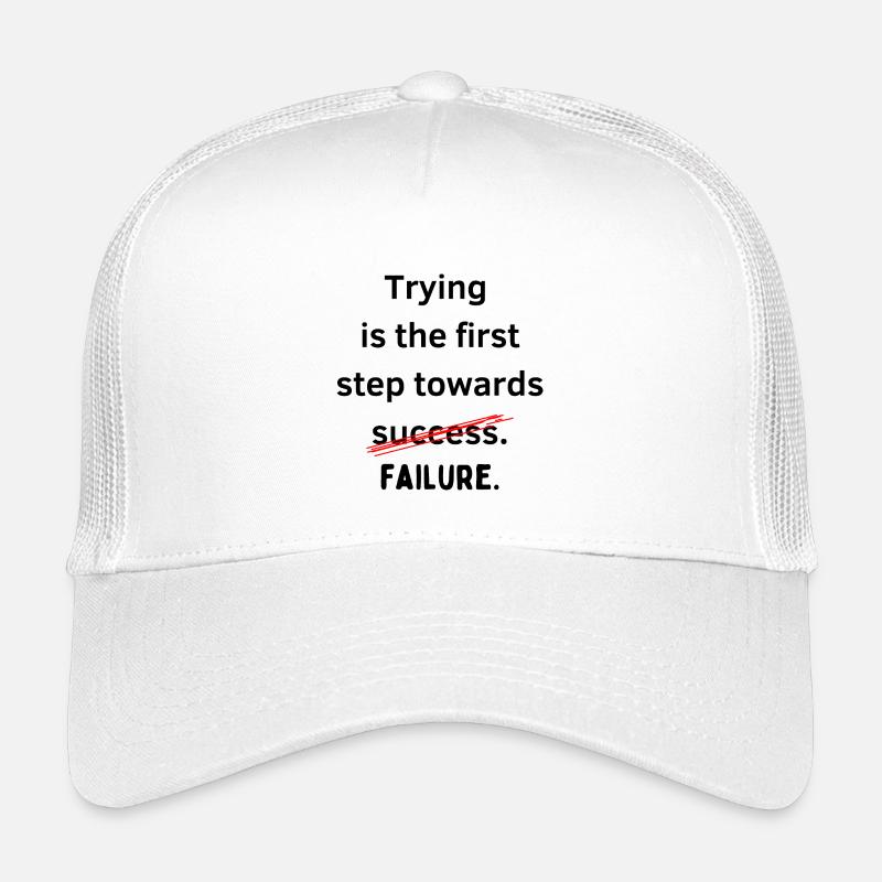 Trying is the first step towards failure Kids’ Trucker Cap