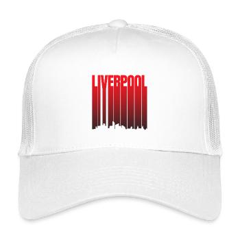 Liverpool Skyline Farbverlauf - Kinder Trucker-Cap - Weiß - Vorne