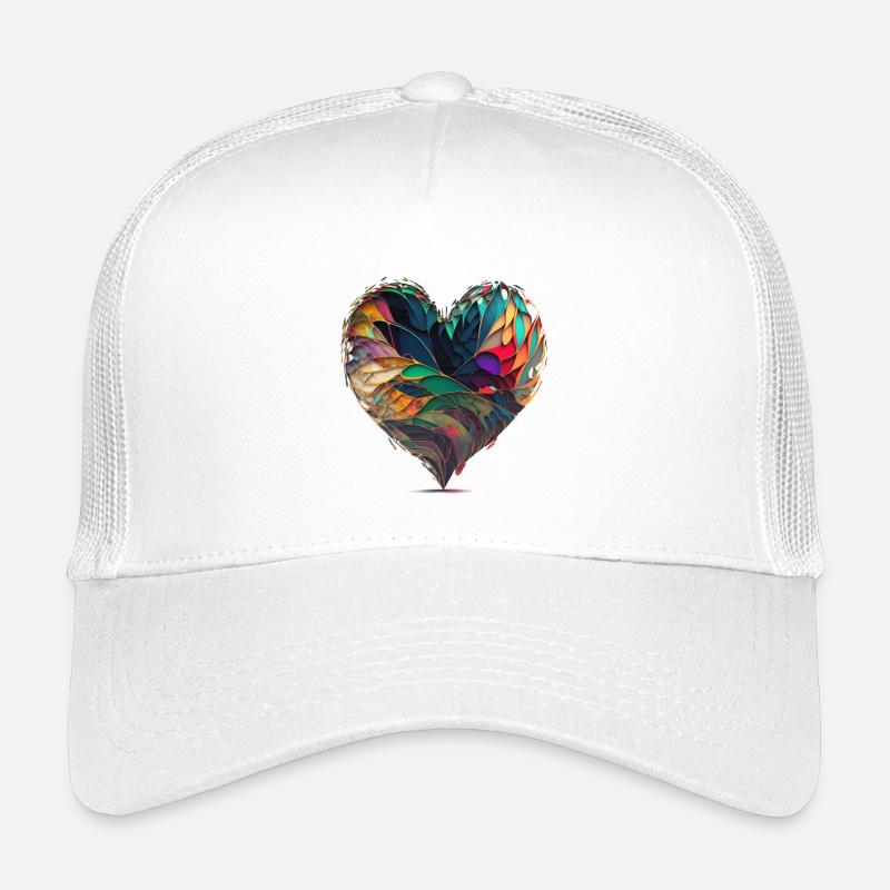 Herz - Kinder Trucker-Cap - Weiß