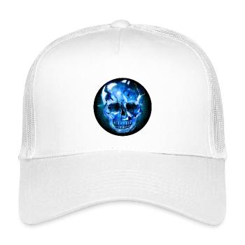 mystérieux crâne de verre en apparence de verre - Casquette trucker enfant - blanc - Devant