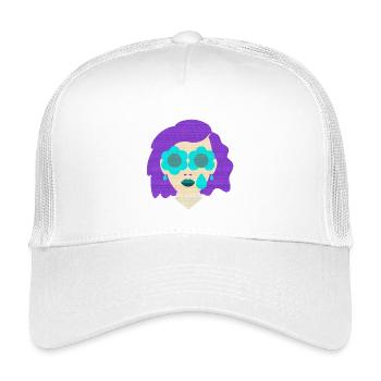 Frau Träne Blumen vintage Grafik - Kinder Trucker-Cap - Weiß - Vorne