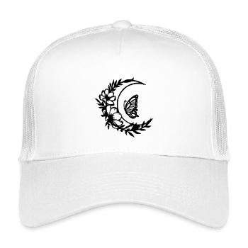 Moon flowers (black) - Kids’ Trucker Cap - white - Front