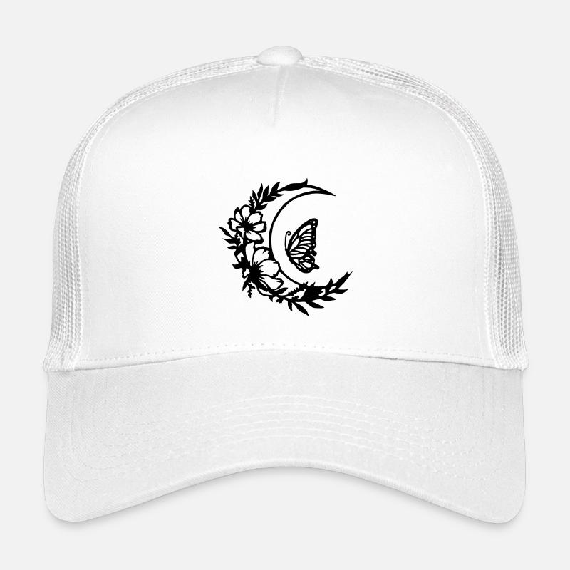 Moon flowers (black) Kids’ Trucker Cap