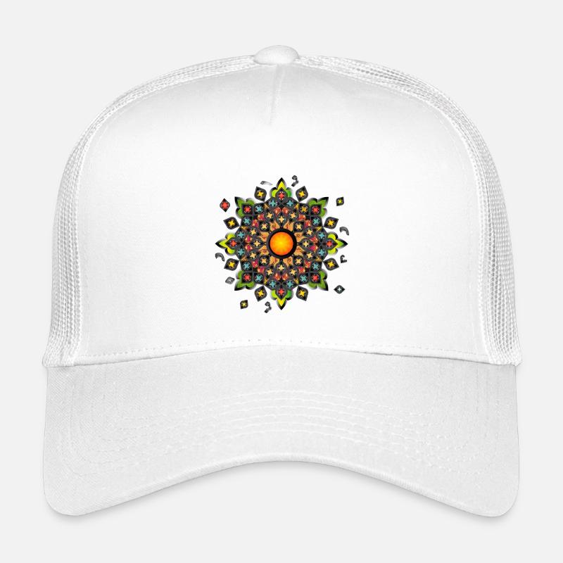 buntes Gotisches Rosetten Kirchenfenster Ornament Kinder Trucker-Cap
