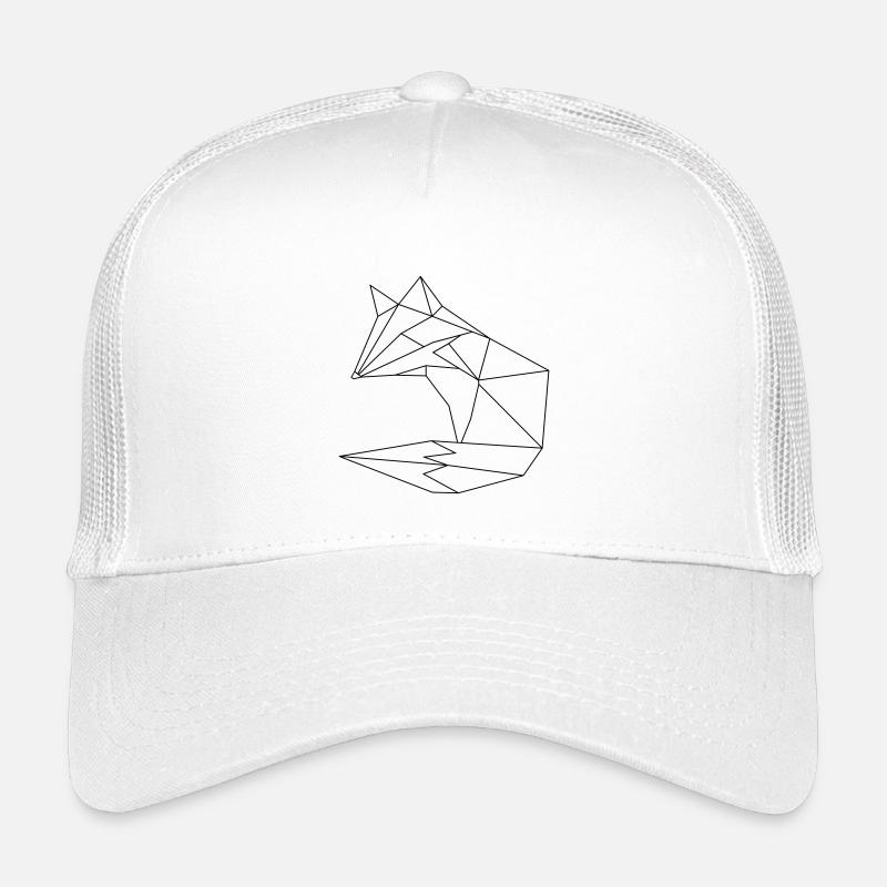 Fuchs im ORGAMI style Liniar - Kinder Trucker-Cap - Weiß