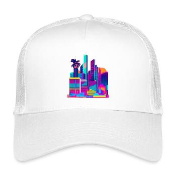 80s Skyline - Kids’ Trucker Cap - white - Front