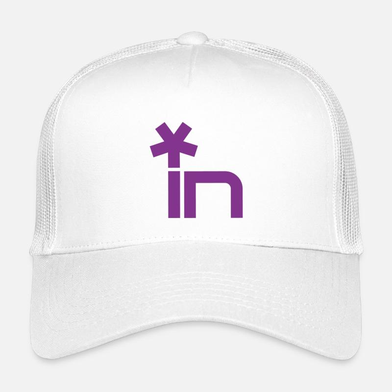 Stern-Icon über In-Logo - Kinder Trucker-Cap - Weiß