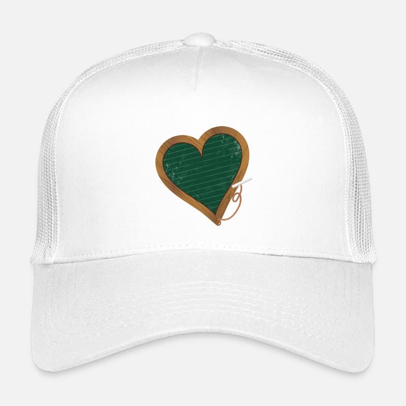 heart-shaped green slate for back-to-school Kids’ Trucker Cap