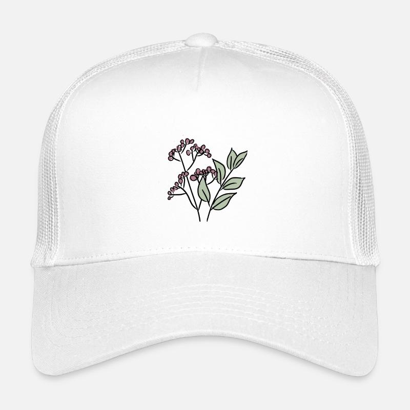 Blätter und Beeren - Kinder Trucker-Cap - Weiß