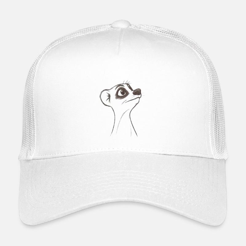 fragendes Erdmännchen - Kinder Trucker-Cap - Weiß
