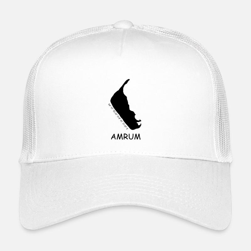 Amrum Koordinaten - Kinder Trucker-Cap - Weiß