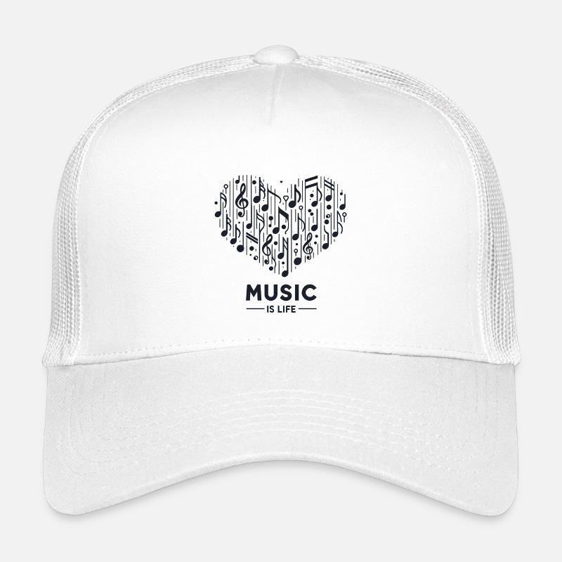Musik ist Leben - Kinder Trucker-Cap - Weiß