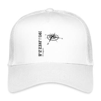 Koordinaten Siegen - Kinder Trucker-Cap - Weiß - Vorne