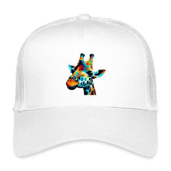 Girafe Pop Art - Casquette trucker enfant - blanc - Devant