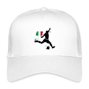Fußball Team Italien Fan Spieler EM 2024 Explosion - Kinder Trucker-Cap - Weiß - Vorne