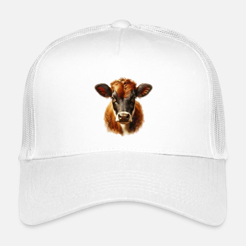 Kuh - Kinder Trucker-Cap - Weiß