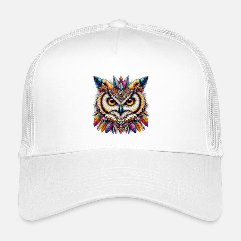 Eule - Kinder Trucker-Cap - Weiß