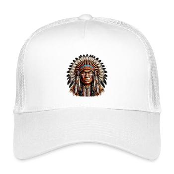 Amerikanisch Indianer Amerikanische Rote Haut - Kinder Trucker-Cap - Weiß - Vorne