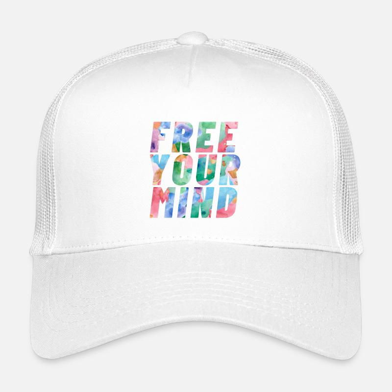 Free your mind - Kinder Trucker-Cap - Weiß