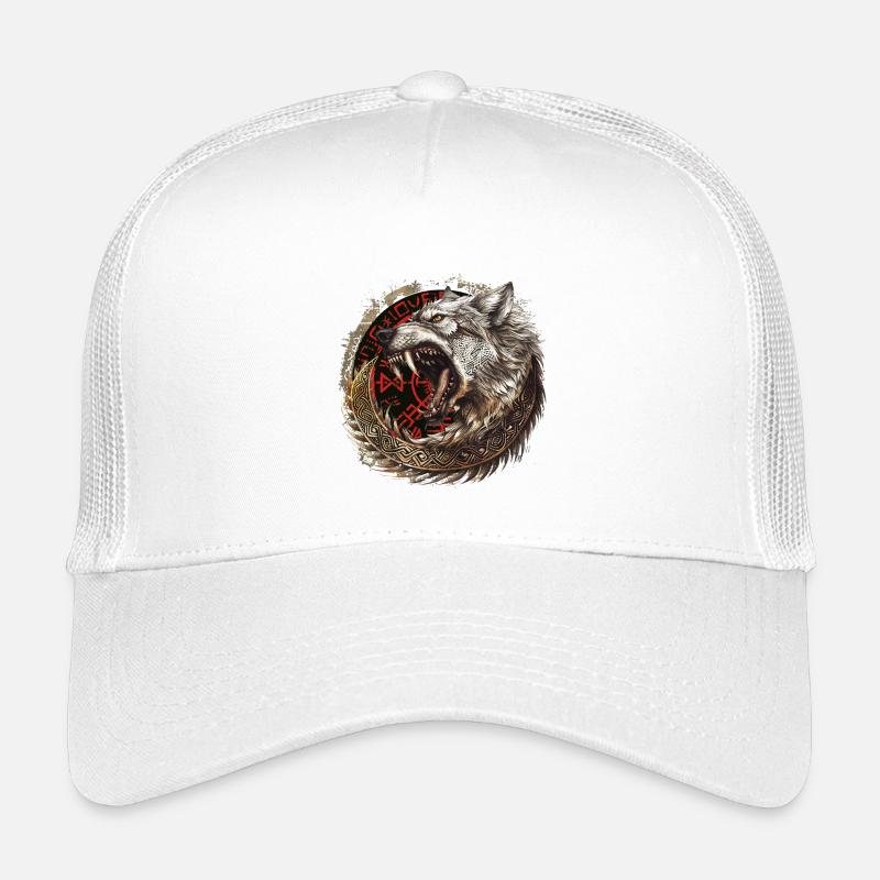 Viking Wolf Wolves Odin's Geri & Freki Valhalla Kids’ Trucker Cap