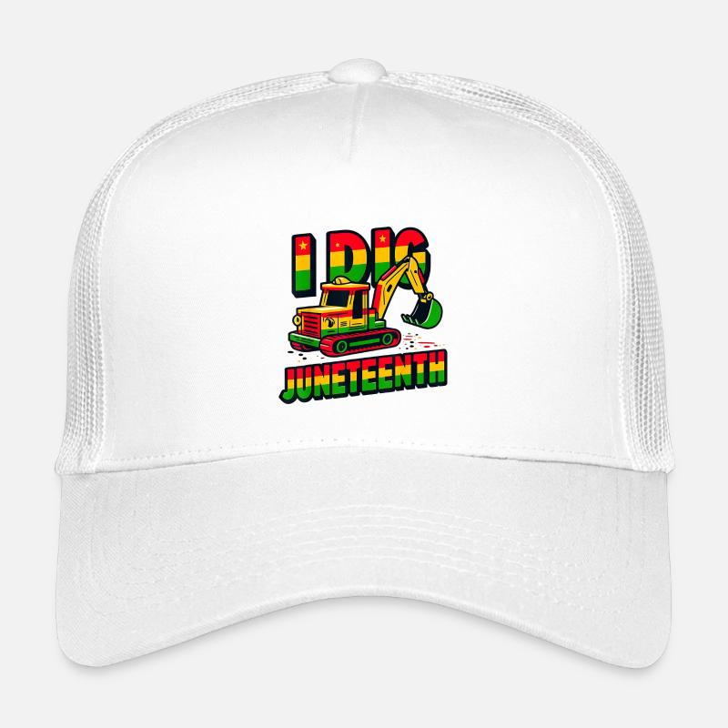 Ich grabe Juneteenth Fäuste Traktor Bau-LKW Kinder Trucker-Cap