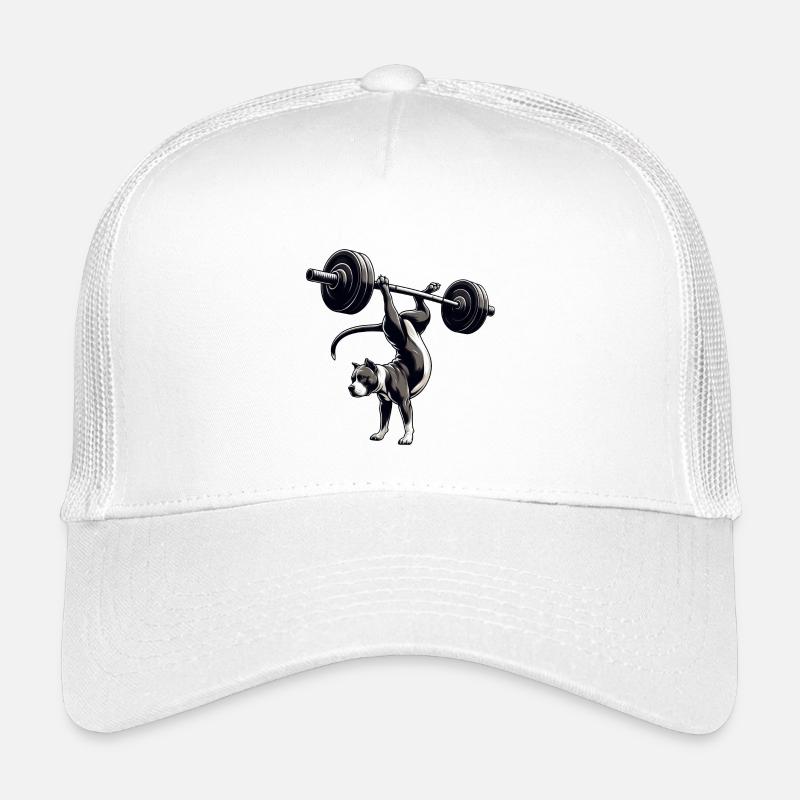 Pitbull Hund Training Hantel Handstand Workout Kinder Trucker-Cap