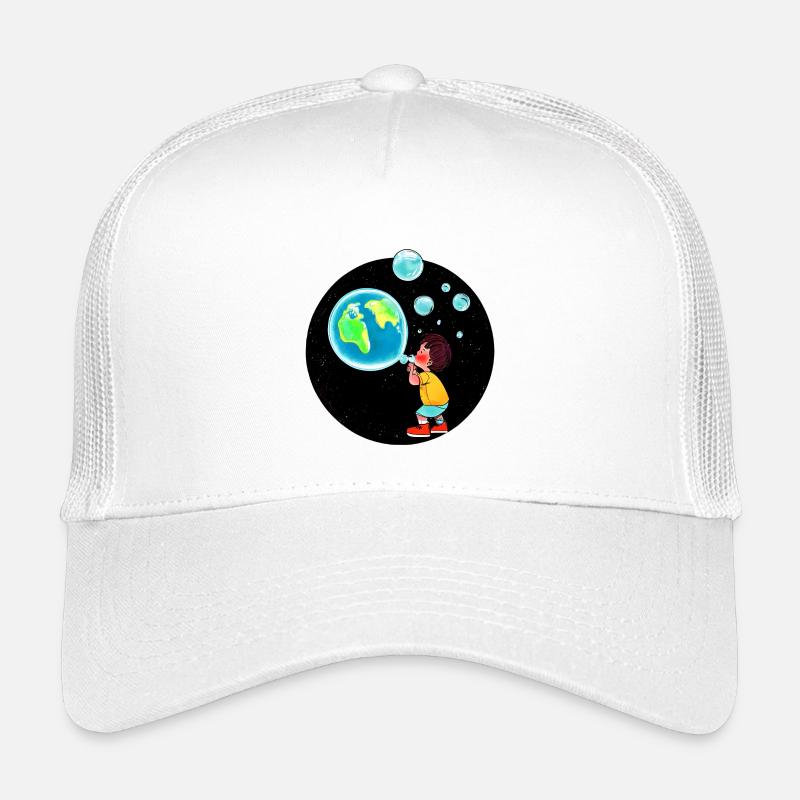 Planet Erde - Kinder Trucker-Cap - Weiß