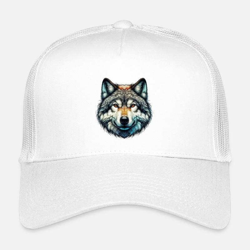 Wolf - Kinder Trucker-Cap - Weiß