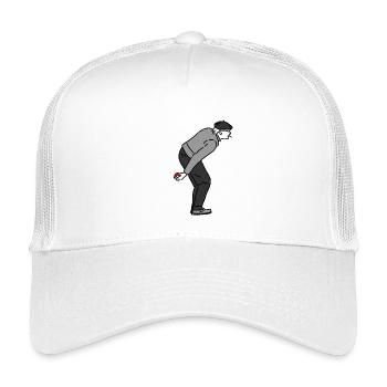 Petanque Player Right-Handed - Kids’ Trucker Cap - white - Front