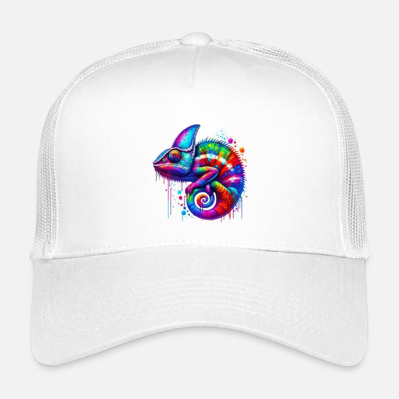 Chamäleon - Kinder Trucker-Cap - Weiß