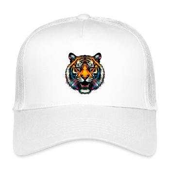 Tiger - Kinder Trucker-Cap - Weiß - Vorne