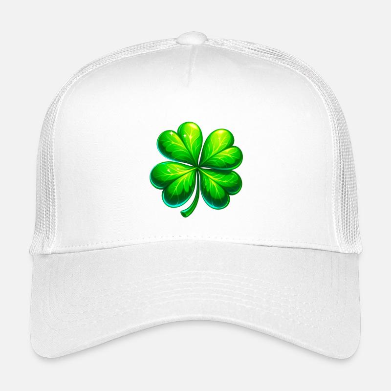 Vierblättriges Kleeblatt - Kinder Trucker-Cap - Weiß