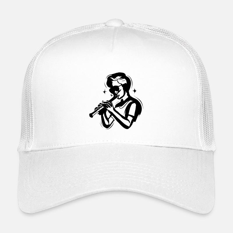 Flötenjunge Skizze Kinder Trucker-Cap