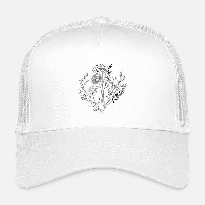 Blumen - Kinder Trucker-Cap - Weiß